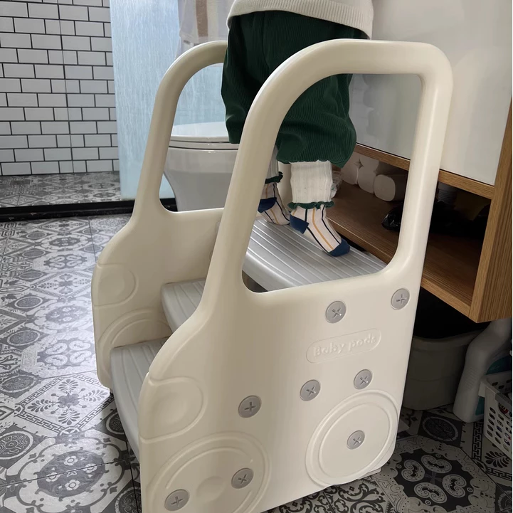 Kệ bậc thang có tay vịn đứng Bếp/lavabo rửa tay, ghế kê chân toilet cho trẻ Babypods - Hình ảnh 6