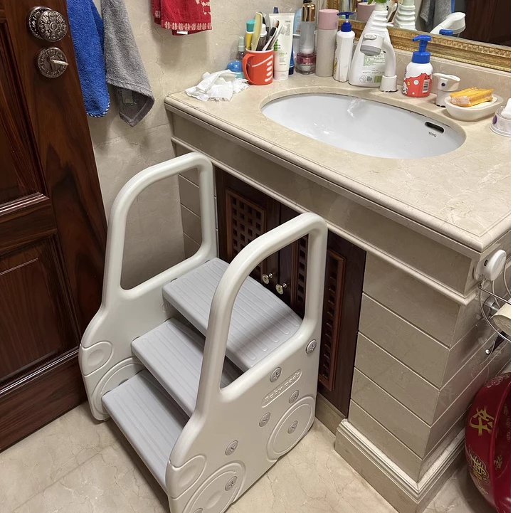 Kệ bậc thang có tay vịn đứng Bếp/lavabo rửa tay, ghế kê chân toilet cho trẻ Babypods - Hình ảnh 7