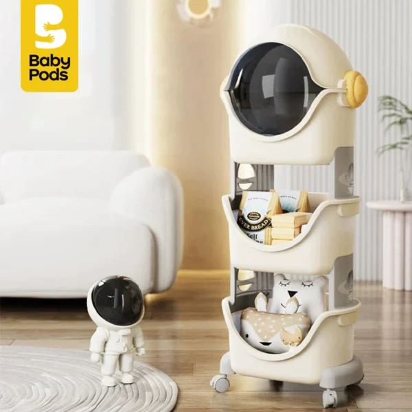 Kệ di động để đồ chơi, tả bỉm, sách, snack,... Babypods mẫu Spaceman