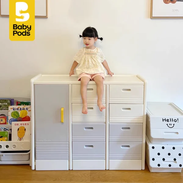 Tủ đựng quần áo trẻ sơ sinh, tủ đựng đồ chơi, tủ mẹ bỉm Babypods mẫu Classic S3