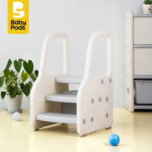 Kệ bậc thang có tay vịn đứng Bếp/lavabo rửa tay, ghế kê chân toilet cho trẻ Babypods
