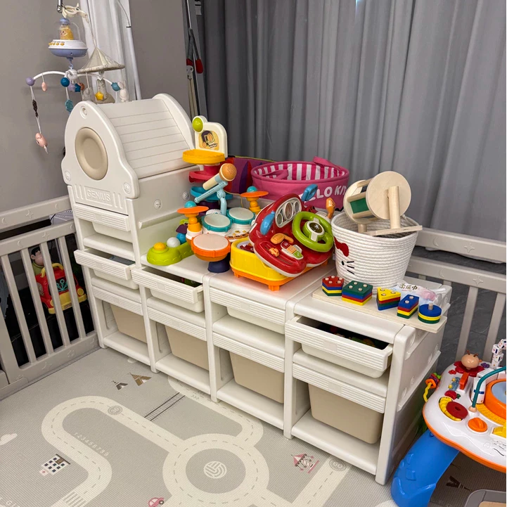 Kệ để đồ chơi cho bé đa năng, nhựa nguyên sinh cao cấp Babypods hình tên lửa - Hình ảnh 6