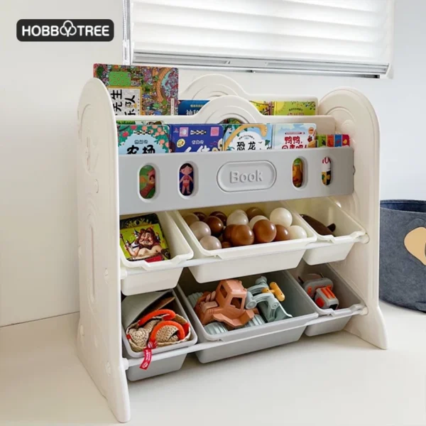 Kệ sách nhựa kết hợp kệ để đồ chơi đa năng cho bé hiệu Hobbytree mẫu phi hành gia